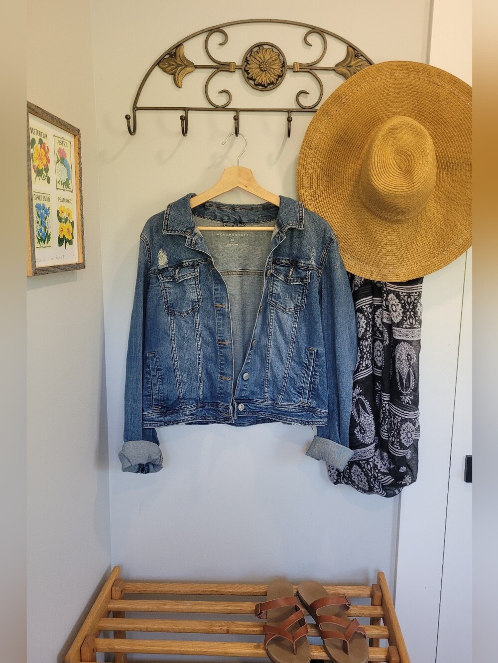 Aeropostale Distressed Blue Jean Jacket